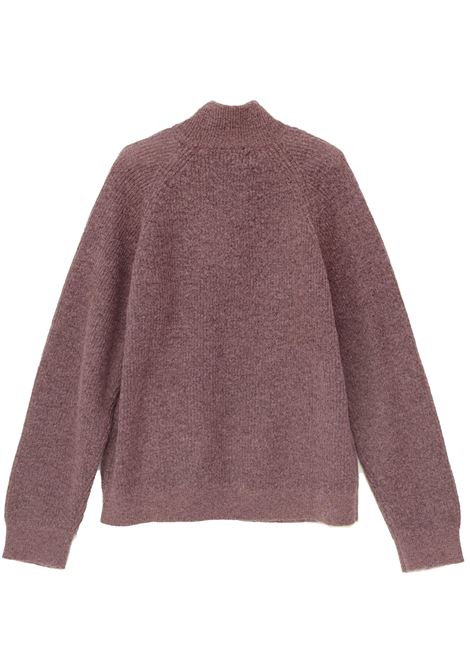 essence mohair mixed knit top man brown HIKING PATROL | AW25104MAROON